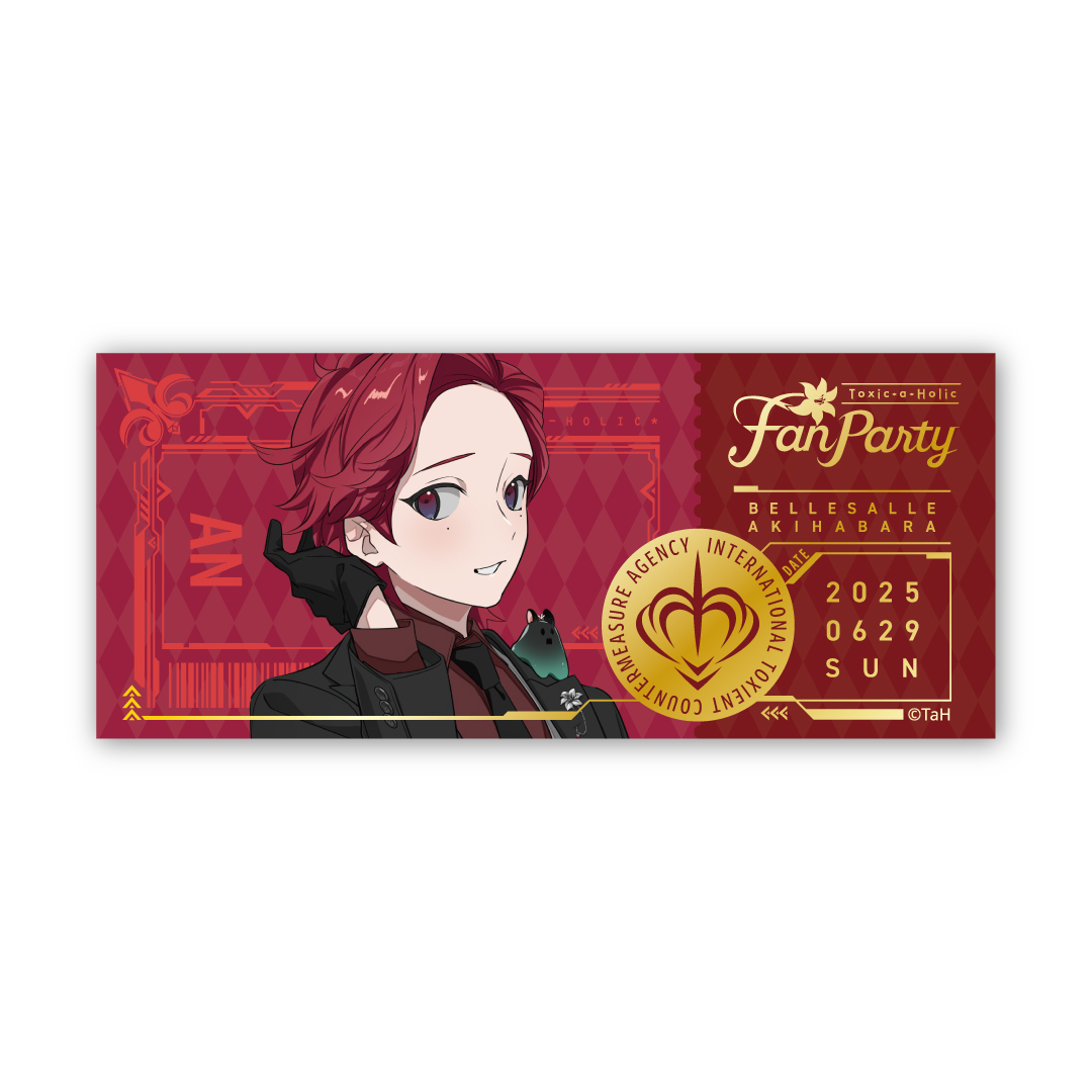 『Toxic-a-Holic』Fan Party箔押しチケット風カード アン